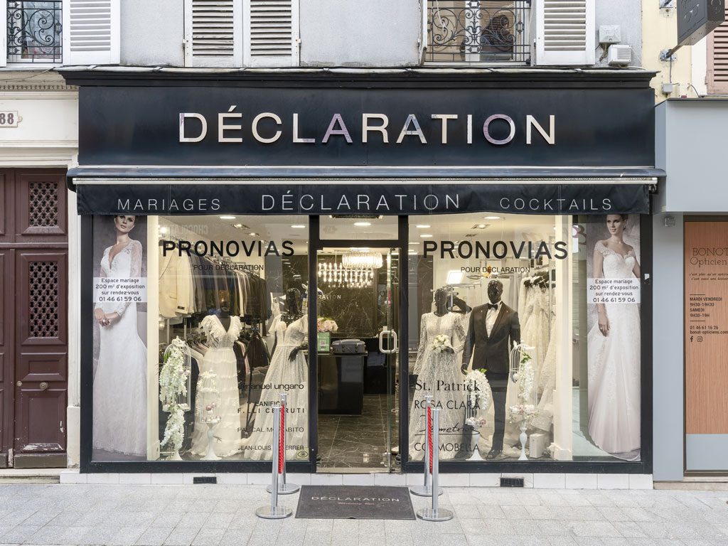 showroom declaration mariage paris devanture